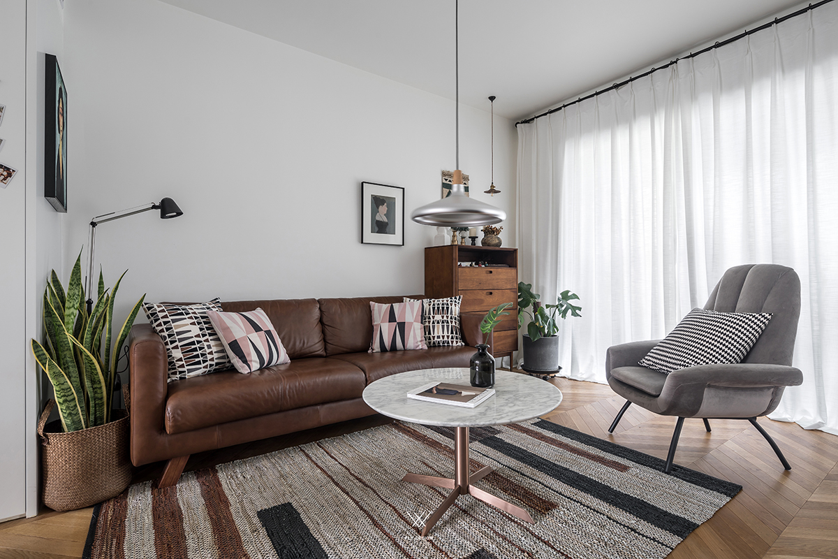 两居室现代休闲北欧风格装修设计图